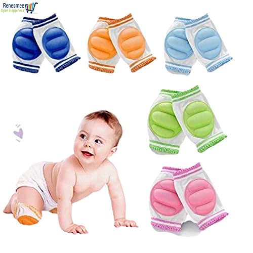 Image of Renesmee Knee Pads for Crawling Babies, Anti Slip Elbow & Knee Guard for Toddler /Infant Upto 2 Years Age-Soft Fabric & Comfortable-Set of 2 Pairs