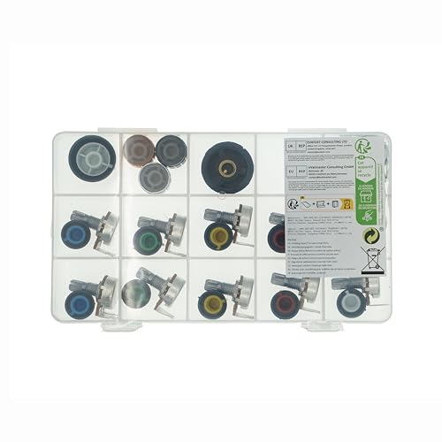 (Pacote de 10) WH148 Potenciômetro vertical de 3 pinos de curvatura externa de volta única B1K 1K Oh
