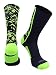 TCK Digital Camo Crew Socks (Navy/Neon Green, Small)