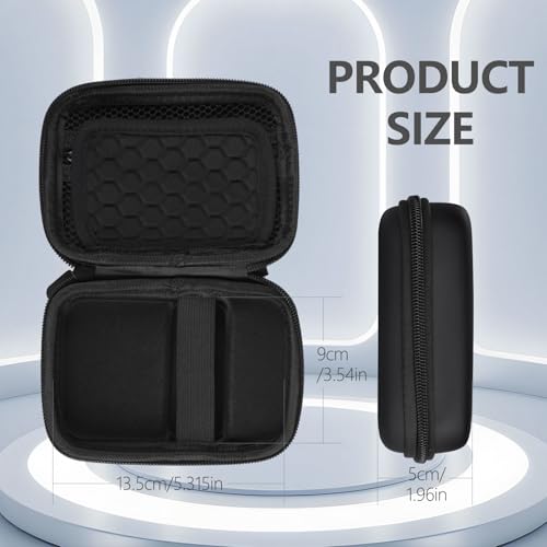 Hianjoo Hard Carrying Case Compatible with R36S/ RG353V/ RG35XX/ RG35XPlus/ RG353VS Handheld Console Portable Travel Storage Bag Holder Organizer, Black (Case Only)
