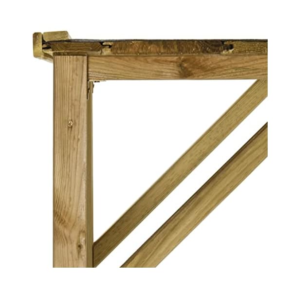 Leepesx Geräteschuppen mit Unterstand, Gerätehaus, Gartenhütte, Fahrradgarage, Gartenschuppen, Gartenhã¤User… – Bild 6