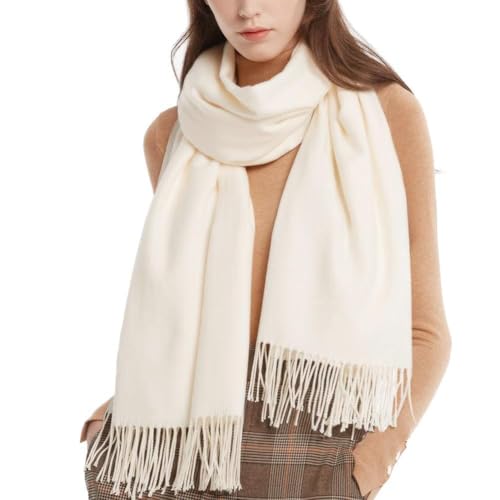 FURTALK Womens Scarf Ladies Pashmina Shawls and Wraps Large Soft Warm Blanket for Gifts Winter, Cream