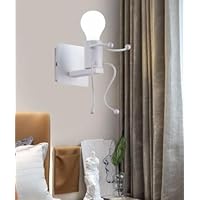 Applique A Parete Attacco E27 Lampada Da Parete Omino Su Scala IP20 - Foto 14