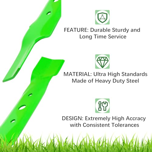 JYLEYJ GX20250 GY20568 Mulching Blades Fit for John Deere 48 inch Mower Decks L120 L130 L120 L130 L2048 L2548 Sabre 1642HS 1742HS Lawn Tractors(3 Pack) by JYLEYJ - Used condition - Image 5