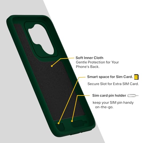Image of Outlouders Back Cover for Vivo V60 5G / Vivo T4 Pro 5G Soft Matte Silicone Cover with Slim Fit | Mag-Safe Logo (Not Mag-Safe Compatible) | Shockproof | Camera Protection Bumper Case (Green)