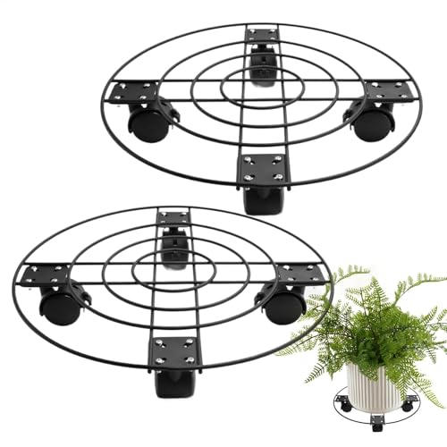 Support de pot à fleurs avec roues charge lourde et supports de rouleaux stables