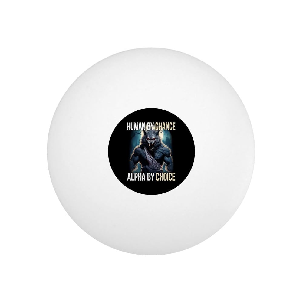 GRAPHICS & MORE Werewolf Alpha Novelty Table Tennis Ping Pong Ball 12 Pack with Storage Bag
