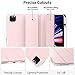 Kenke iPad Pro 11 Inch Case 4th/3rd/2nd Generation 2022/2021/2020 Magnetic Attachment 2nd Pencil with Right Side Pencil Holder Soft Slim PU Cover Auto Wake/Sleep (Pink)