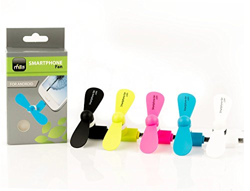 Mini Micro USB Fan by Smartphone-fan Portable USB 8 Pin Fan for Android Portable Mobile Dock Fan, Samsung 7, 6, 5, 4, 3, Note, LG G3 G4 - Orange