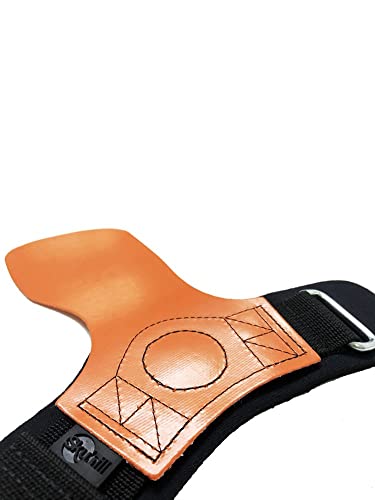 Hand Grip Competition Skyhill Couro Cross Palmar Training Tamanho:G;Cor:Laranja