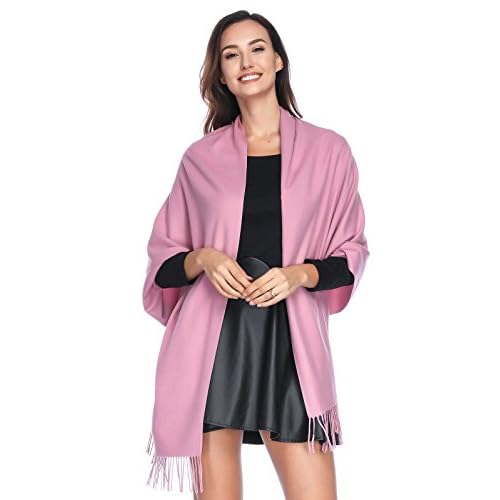 HOYAYO Pashmina Shawls and Wraps Winter Warm Soft Scarf for Women Rubber