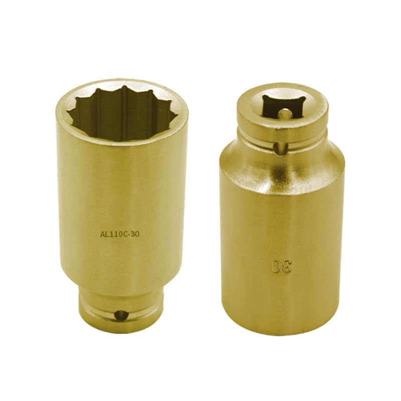 Llave vaso de impacto 1/2' 24mm - Alta resistencia, diseño largo, ideal para aflojar tuercas en mecánica y trabajos automotrices.