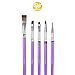 Wilton 5-Piece Decorating Brush Set - Food Safe Decorating Brushes for Dusting Edible Glitter and Painting with Edible Color on Treats, Synthetic Bristles