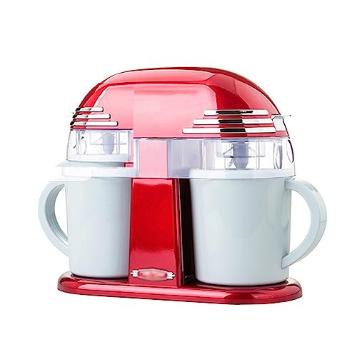 GRFIT heladera Ninja Máquina de Helados eléctrica de Doble Cono, máquina de Helados clásica for niños, máquina de Helados automática for el hogar for niños, hogar DIY Heladera