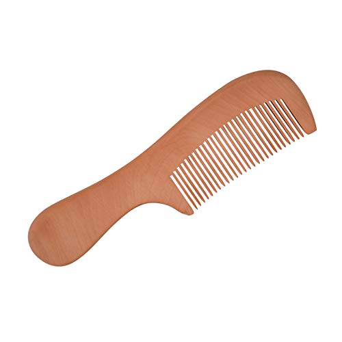 Fine wooden comb C,Wood Comb for Hair ，Handmade Natural Wooden Combs with Anti-static & No Snag ，Handle with fine teeth，Handmade Natural Wooden Combs with Anti-static & No Snag