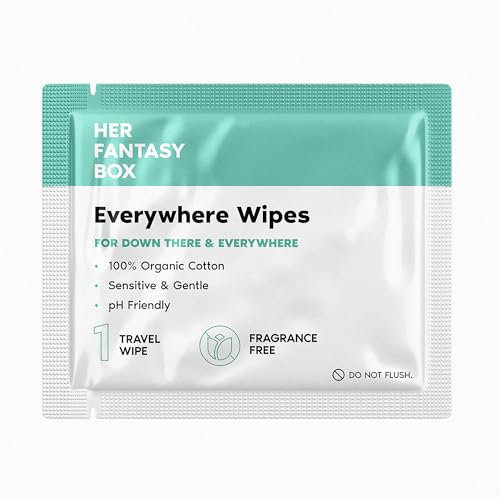 Her Fantasy Box | Everywhere Wipes – 100% Organic Cotton, Gentle & Refreshing, pH-Balanced, Fragrance-Free, Plant-Powered for Body, Face & Intimate Areas, Ideal for Sensitive Skin - Image 9