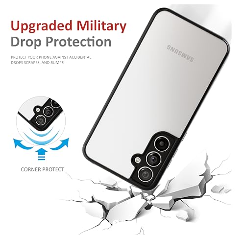 Image of Thermoplastic Polyurethane Case For Samsung Galaxy A55 5G,[Anti-Yellowing Technology] [Military Grade Drop Protection] Shockproof Case Slim Hybrid Phone Case -Carbon Black