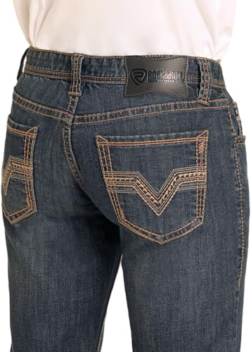 Rock & Roll Denim Men's Slim Fit Thick Stitch Straight Leg Jeans4