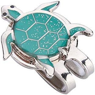 Dwawoo Golf Hat Clip, 6 Cartoon Shape Magnetic Golf Ball Marker Stainless Steel Golf Accessory (Tortoise)