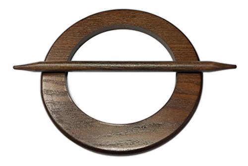 Tilldekor Raffspange KREIS, Holz, nussbaum-dunkel, Gardinenspange mit Befestigungsstab Tilldekor Raffspange KREIS, Holz, nussbaum-dunkel, Gardinenspange mit Befestigungsstab