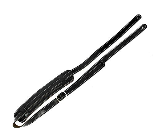 Walker & Williams 50 ‘s Style vintage Sangle de guitare en cuir Noir de qualité extra long jusqu’à 155 cm - Les Beatles, Paul McCartney, John Lennon, RIngo Starr, George Harrison Walker & Williams 50 's Style vintage Sangle de guitare en cuir Noir de qualité extra long jusqu'à 155 cm – Image 3