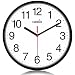 HIPPIH Black Wall Clock Silent Non Ticking Quality Quartz, 10 Inch Round Easy to Read for Home Office School Clock red Second Hand