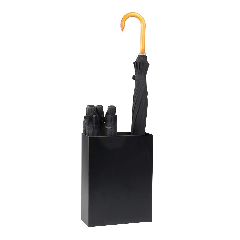 Gardeneea Umbrella Stand, Umbrella Stands,Umbrella Stand Wrought Iron Creative Home Hotel Lobby Umbrella Bucket with Removable Drip Tray,Black