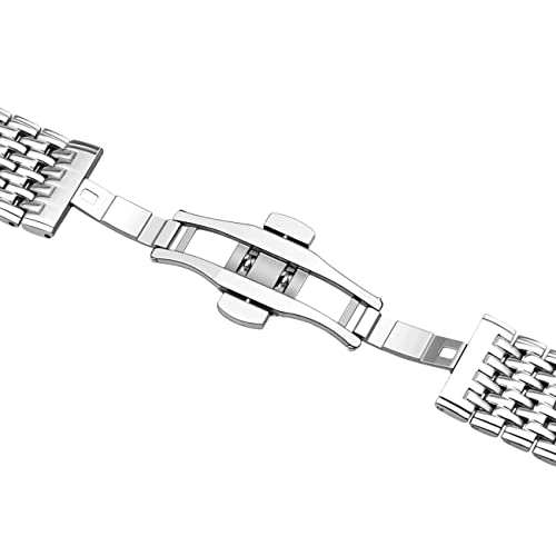 Juntan Compatible for Apple Watch 41mm 40mm 38mm Silver Metal Watch Strap Stainless Steel Bracelet Women Men Compatible with iWatch Series 9 8 7 6 5 4 3 2 1 iWatch SE Sport - Image 4