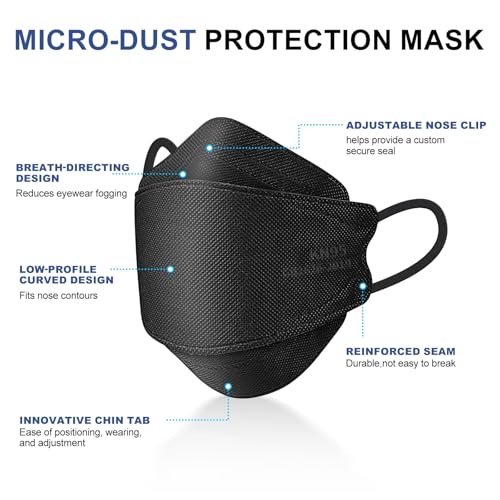 KN95 Face Mask Disposable Adults - 100 Pack 5 Layer Protection Adjustable KN95 Mask Breathable Comfortable Respirator Women Men KN95 Face Mask Individually Wrapped