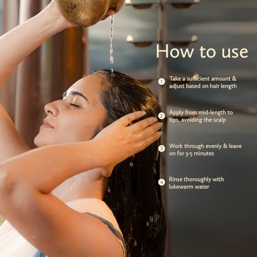 Image of Old School Rituals 63-Herb Hair Smoothening Mask (Conditioner) | Deep Conditioning for Frizz Control | Silicone Paraben Sulphate Free | Natural Hair Mask for Dry Damaged Hair Men & Women | 200gms