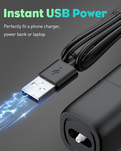Image of Pawfly Aquarium Lithium Battery Powered Air Pump, Small USB Rechargeable Oxygen Pump for Fish Tanks up to 5 Gallons, 15 GPH Portable Live Bait Aerator Pump for Outdoor Fishing and Fish Transportation