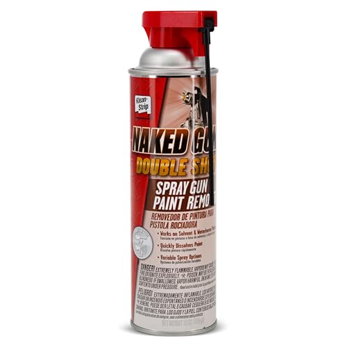 KLEAN-STRIP Naked Gun Paint Remover for Spray Guns, Powerful Solvent & Waterborne Paint Gun Cleaner, 15 Ounce Aerosol