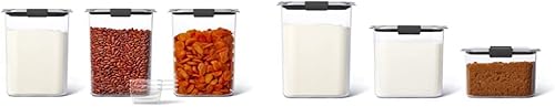 Rubbermaid Brilliance - Juego de recipientes herméticos para almacenamiento de alimentos sin BPA con tapas (16 tazas, 12 tazas, 7.8 tazas)