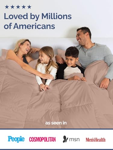 Image of Queen Size, Mauve Alternative Down Comforter - Warm, Lightweight & Breathable Hotel Quality Bedding Set for Men, Women, Kids & Teens - All Season Oversized Cooling Microfiber Duvet Insert Comforter