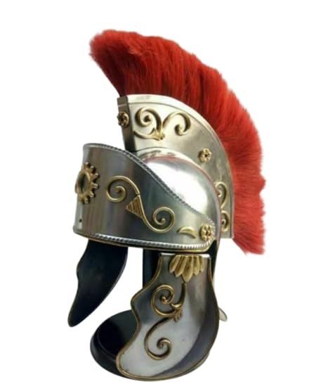 Casque de chevalier de collection et réplique d'armure romaine haute fidélité
