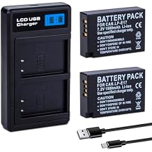 2-Pack LP-E17 Battery with Rapid Dual USB Charger for Canon EOS R100 R50 RP R10 R8, Rebel T8i, T7i, T6i, T6s, SL2 SL3, M3, M5, M6, 77D 200D 250D 750D 760D 800D 8000D Digital SLR Camera 1500mAh