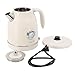 MegaChef 1.7 Quart Electric Tea Kettle and 2 Slice Toaster Combo in Matte Cream (Cream)