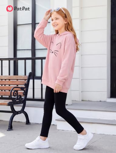 Image of PATPAT Girls 2 Piece Outfits Long Sleeve Hoodie and Leggings Clothing Set Outfits for Girls 4-12Y Fall /Winter Outfits