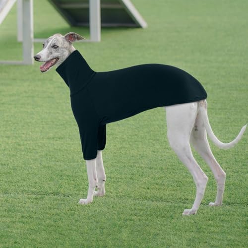 Whippet Mantel, Hundemantel Windhund Greyhound Sweater Hundeschlafanzug Hundepulli Hunde Pyjama(Dunkelgrün, S)