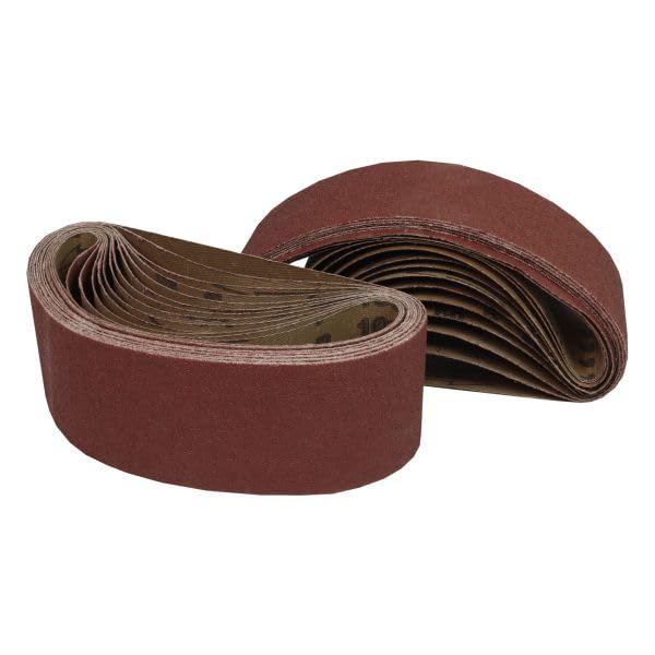 VEWERK 25pc Mixed Grit Sanding Belts 75 X 533MM 60 80 100 120 Grit 9027