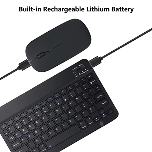 Image of 2.4 GHz Wireless Keyboard and Mouse Combo, Full-Sized USB Cordless Mouse Keyboard Set Silent for PC Laptop Computer Desktop Windows Mac Chromebook, Numeric Keypad & Compact Optical Mouse (Black)