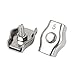 Aexit 5mm Thread Material handling Dia 304 Stainless Steel Single Wire Rope Clip Cable Clamp Silver Tone 2Pcs Model:60as420qo728