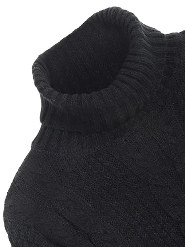 Image of ZAFUL Women's Cropped Turtleneck Sweater Lantern Sleeve Ribbed Knit Pullover Sweater Jumper