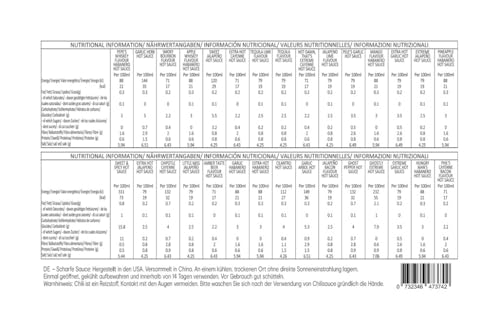 Thoughtfully Gourmet, Master Hot Sauce Collection Gift Set, Flavours Include Garlic Herb, Cayenne Bacon, Apple Whiskey, Mango Habanero and More, Pack of 30