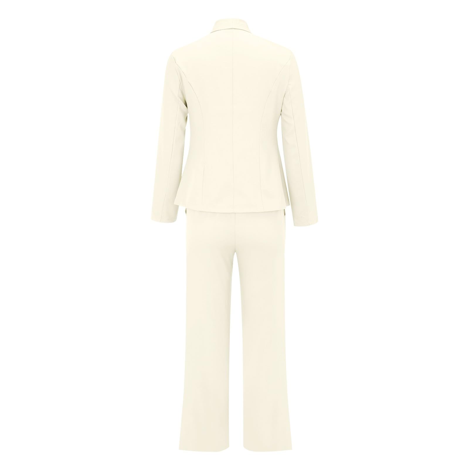 Blazer - Traje de mujer con pantalón para mujer, elegante, pantalones holgados y chaqueta, 2 piezas, deportivo, traje de negocios, dos piezas, para el tiempo libre, para el tiempo libre, chándal