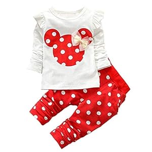Cute Toddler Baby Girls Clothes Set Long Sleeve T-Shirt and Pants Kids 2pcs Outfits