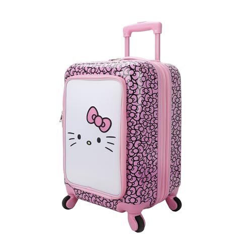 Bioworld Hello Kitty Face & Bow 20" Hardside Rolling Luggage3