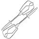 VIOKS Rührbesen für Handmixer Ersatz für Braun 67051155 7322211054 Rührbesen Handmixer - Quirl Set Rechts Links mit Kunststoffkupplung für Braun Multimix und Braun Multiquick 5 Handmixer