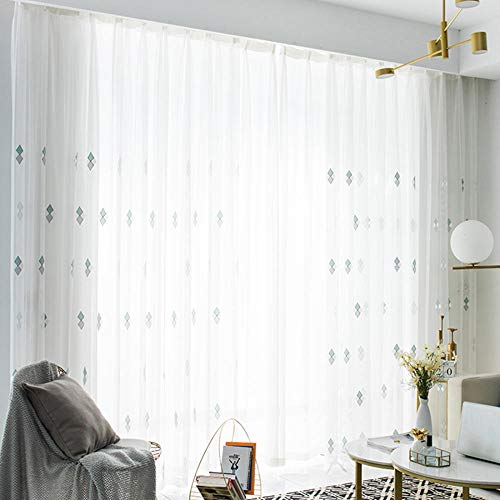 WBXZAL Cortinas Translucida de Dormitorio Moderno Ventana Visillos Sal