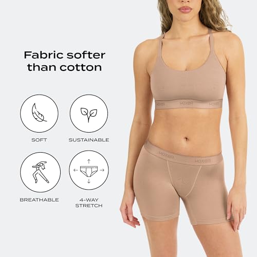 Image of Woxer Boxer Shorts for Women - 5 inch Baller Boy Shorts Underwear, Soft Modal, Chafe Free - Breathable & Moisture-Wicking